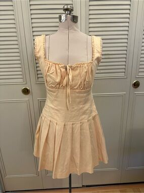 Meshki Peach Ruffle-Trim Top | NWOT